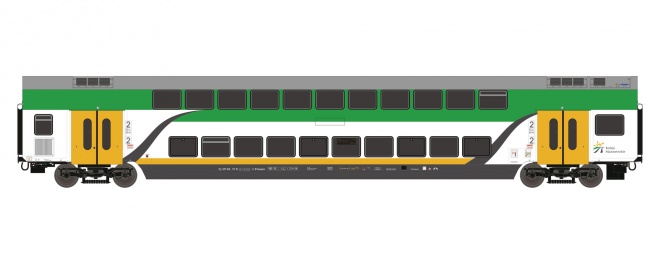 Double deck passenger car, Koleje Mazowieckie<br /><a href='images/pictures/Roco/Roco-74161.jpg' target='_blank'>Full size image</a>